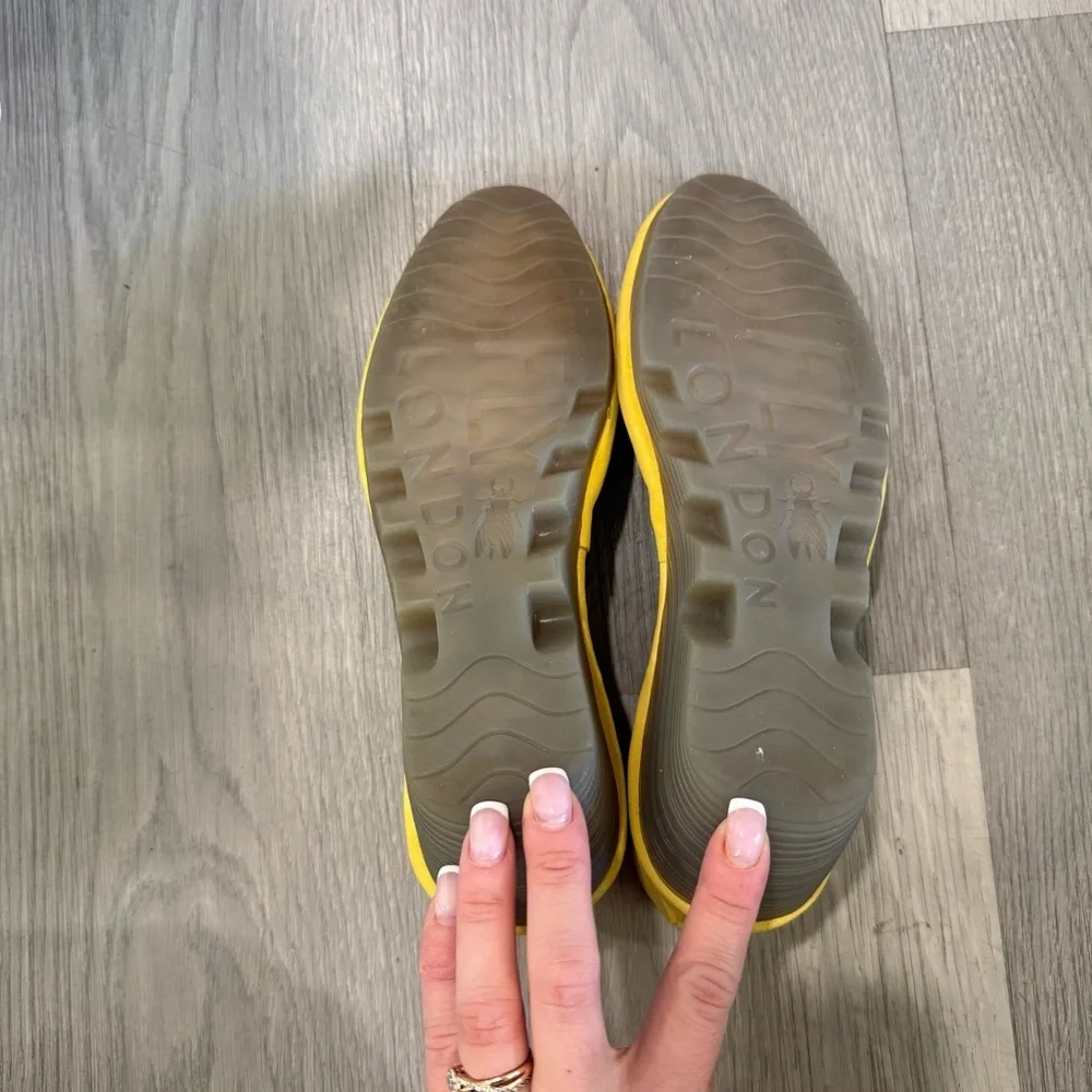 Fly London Yellow Strappy Wedge Sandals 37 / 7-7.5